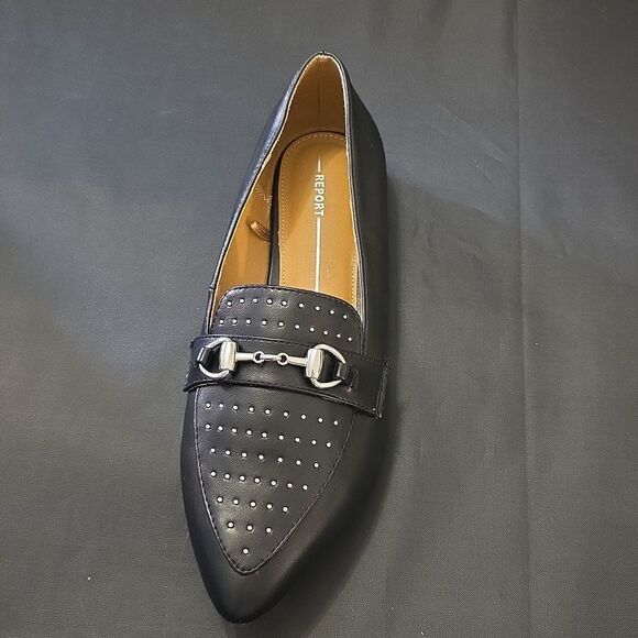 BRAND NEW REPORT RENDER LOAFERS WITH SILVER DETAILING DESIGN FLAT - Picture 14 of 15